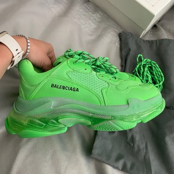 Balenciaga Triple S sneaker neon green
